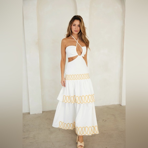 Cut out white maxi